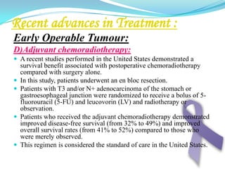 After the resection the gastrointestinal continuity is restored by:The simplest form of reconstruction is to close the stomach from the lesser curve, near the oesophagogastric junction with staples or sutures and then perform an anastomosis of the greater curve to the jejunum as in Billroth II/ polya type gastrectomy.Reconstruction using a Roux loop to avoid marked enterogastric reflux and bile reflux oesophagitis that occurs with Billroth II/ polya type gastrectomy.
