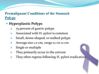 	Small, dome-shaped, or stalked polyps