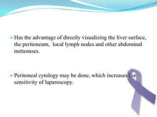 2- Anemia and Cachexia:Progressive anaemia , loss of weight , dehydration and general weakness and this can be the only presenting picture .