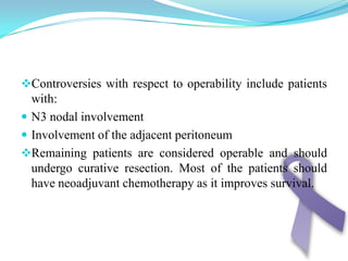 Adenocarcinoma of the cardia.  Large, lobulated, ulcerated mass at the gastroesophageal junction