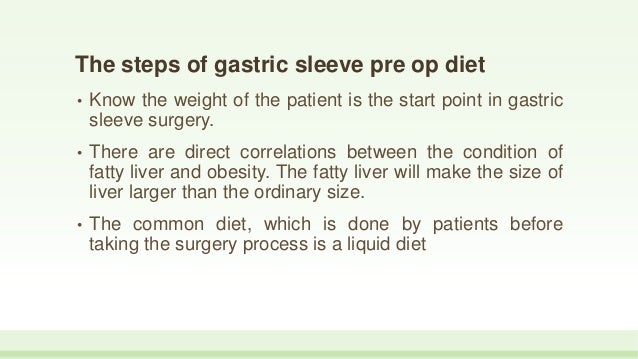 gastric sleeve pre op diet