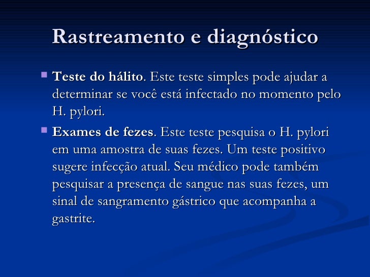 Exame gastrite