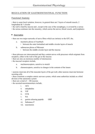 Gastrointestinal Physiology