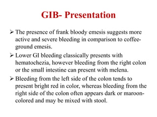 UPPER AND LOWER GASTROINTESTINAL BLEEDINGBLEEDING.ppt