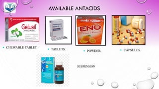 AVAILABLE ANTACIDS
SUSPENSION
 
