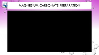 MAGNESIUM CARBONATE PREPARATION
 