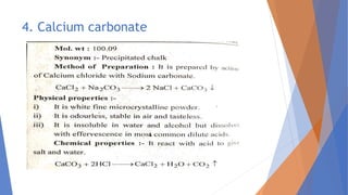 4. Calcium carbonate
 
