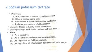 2.Sodium potassium tartrate
 
