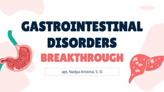 GASTROINTESTINAL
DISORDERS
BREAKTHROUGH
 