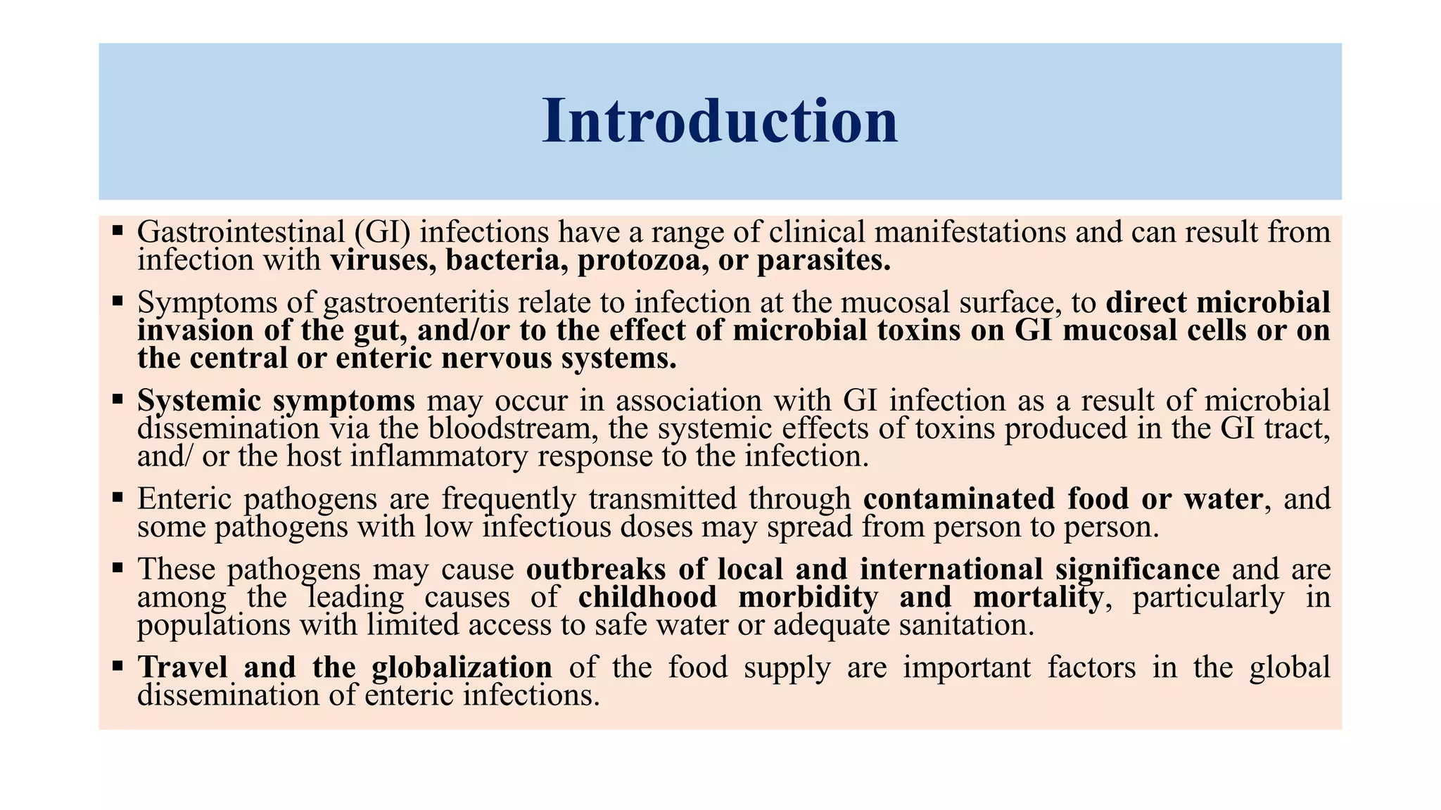 Gastrointestinal infections | PPTX