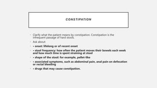 Gastrointestinal symptoms evaluation | PPTX
