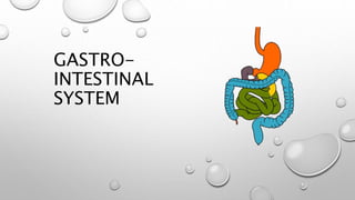 GASTRO-
INTESTINAL
SYSTEM
 