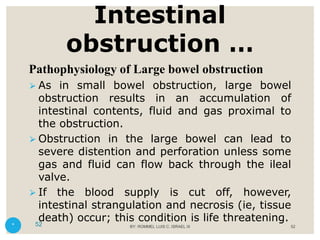 Patho Intestinal Obstruction NURSING MANAGEMENT-GASTROINTESTINAL TRACT DYSFUNCTION | PPTX