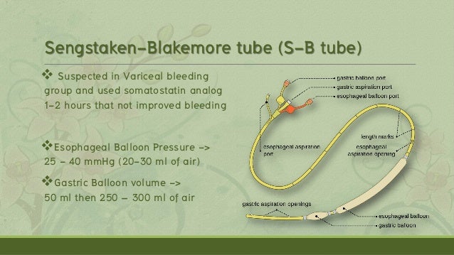 gastrointestional bleeding sengstaken blakemore tube