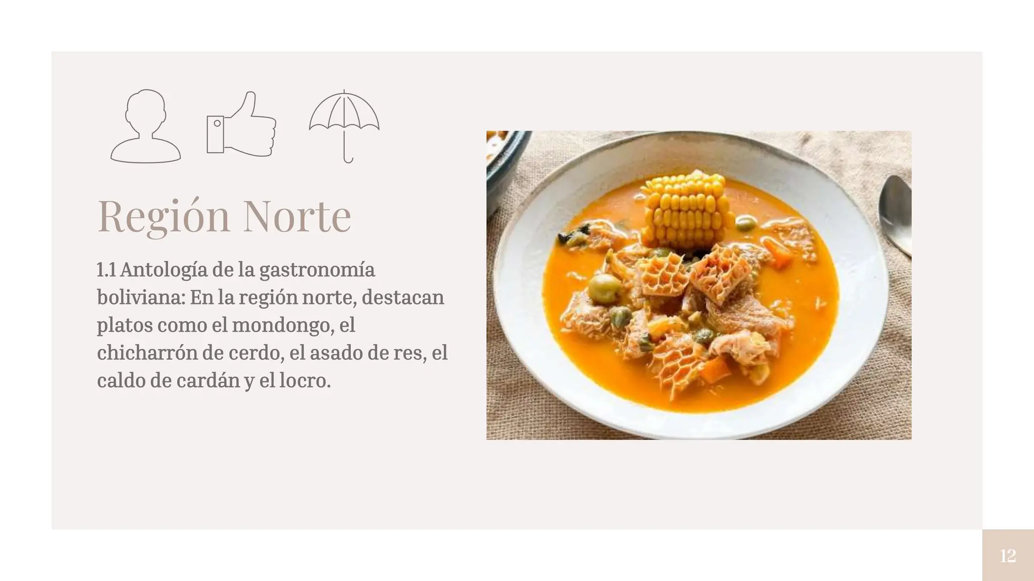 LA GASTRONOMÍA II Región del altiplano - Región de valles - Región  norte.pptx