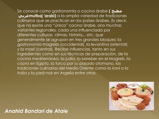 Anahid Bandari de Ataie - Gastronomia arabe
