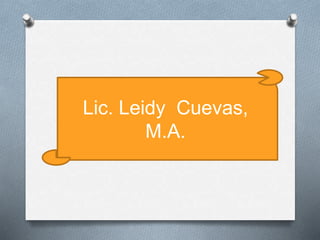 Lic. Leidy Cuevas,
M.A.
 