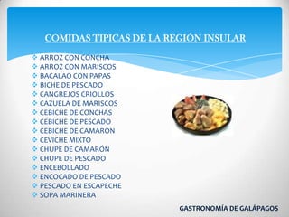 Gastronomia galapagos