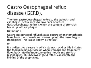 Gastro Oesophagal Reflux Disease GERD.pptx