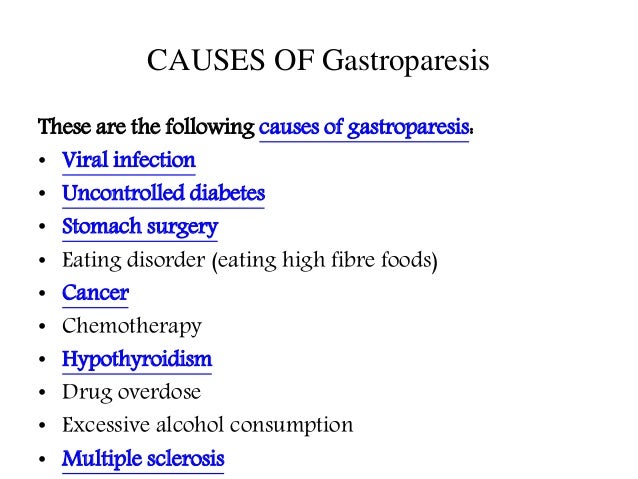 can gabapentin cause gastroparesis