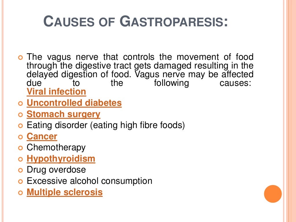 does gabapentin cause gastroparesis