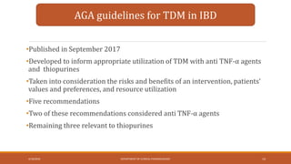 Gastro seminar TDM of biologics in ibd | PPTX