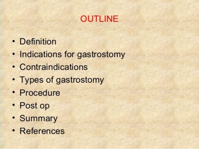Gastrostomy Lecture