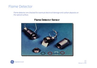 45 /
GE /
February 11, 2010
Flame Detector
Flame detector are checked for eventual electrical damage and carbon deposits on
the optical surface.
 