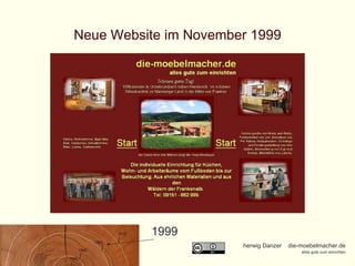 Neue Website im November 1999 1999 