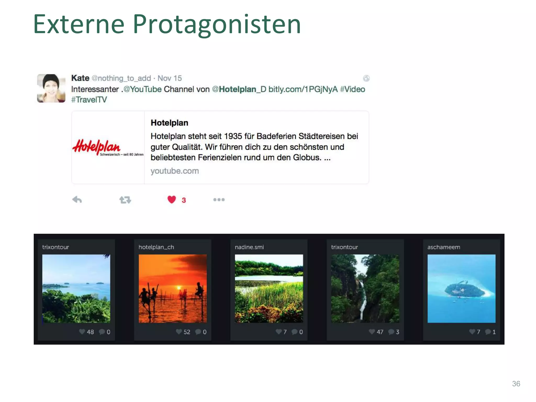 Externe	Protagonisten		
36
 