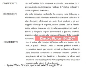 #gasw2014 - Giornata aperta sul web 26 maggio 2014
 