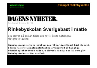 sociala medier   exempel Rinkebyskolan
 