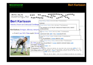 sociala medier   Bert Karlsson
 