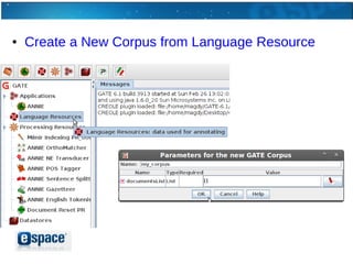 ●   Create a New Corpus from Language Resource
 