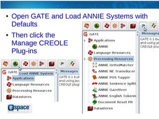 GATE General Architecture for Text Engineering PPT