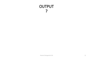 OUTPUT
?
Memory Management (16) 12
 