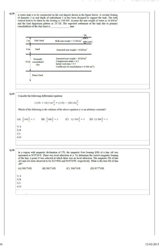 Gate2015 civil question paper (forenoon)