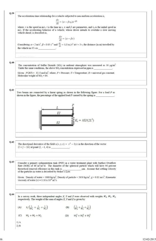 Gate2015 civil question paper (forenoon)
