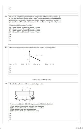 Gate2015 civil question paper (forenoon)