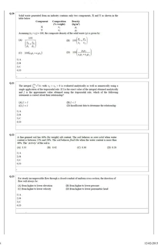Gate2015 civil question paper (forenoon)