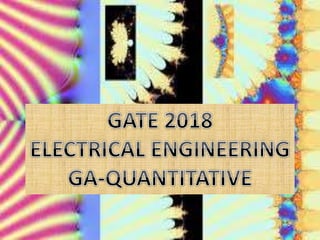 Gate 2018 ee q10 ga quantitative