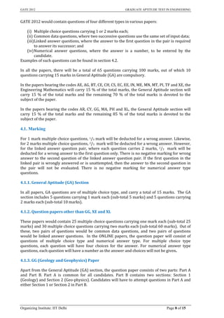 Gate Test Example Question Gate brochure | PDF