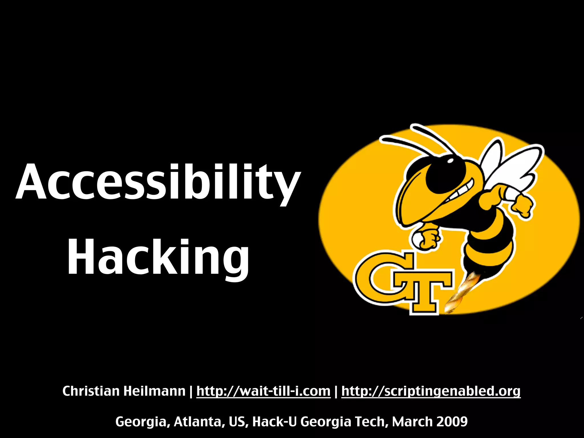 Georgia Tech hacking Accessibility
