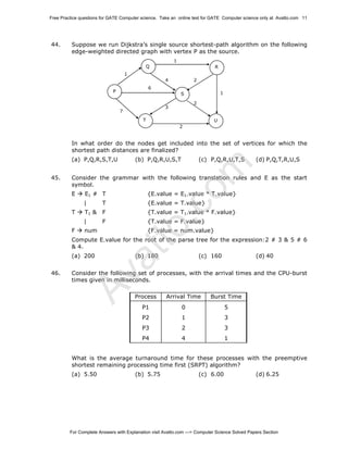 GATE Computer Science Solved Paper 2004 | PDF