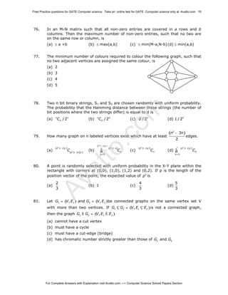 GATE Computer Science Solved Paper 2004 | PDF