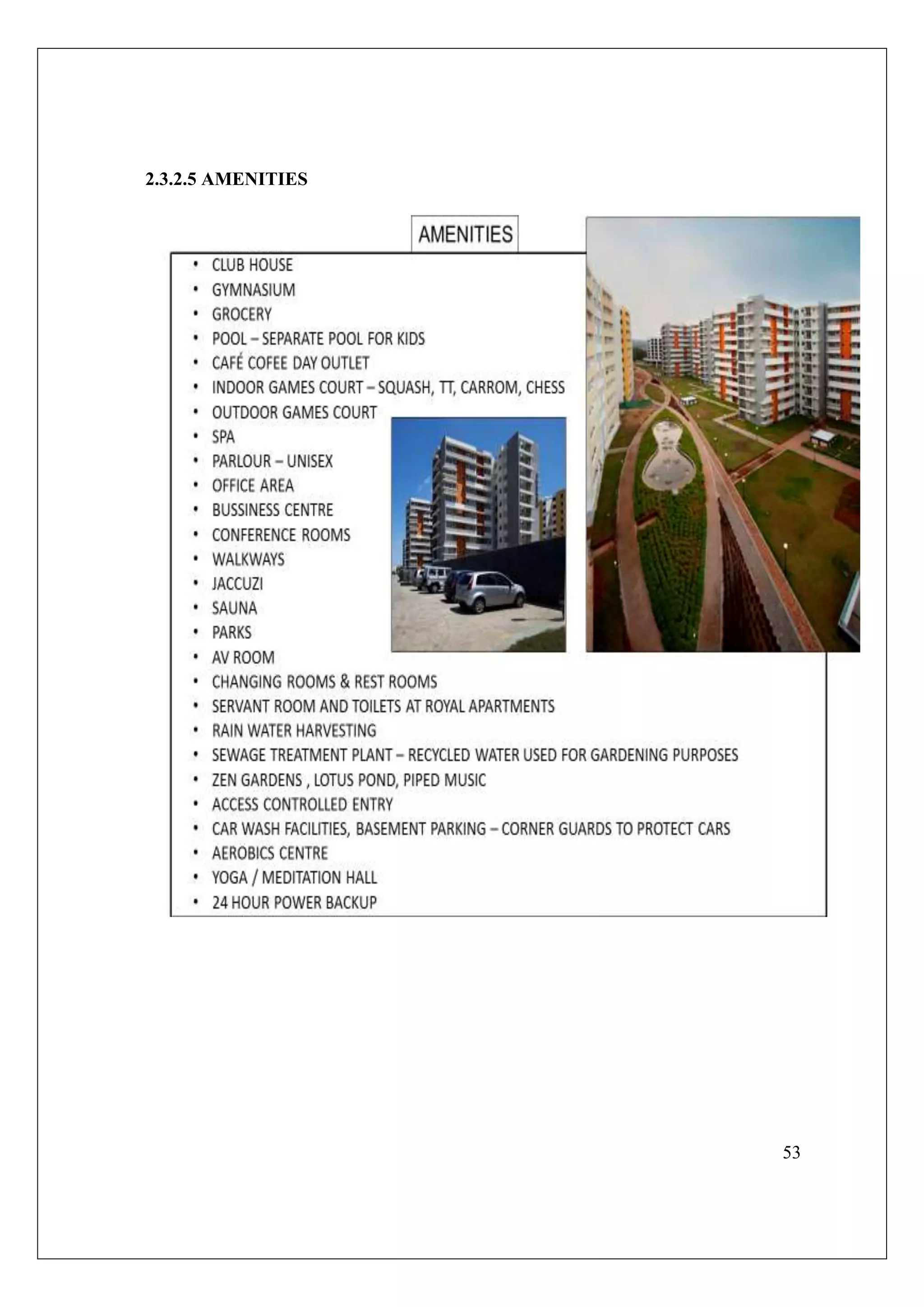 53
2.3.2.5 AMENITIES
 