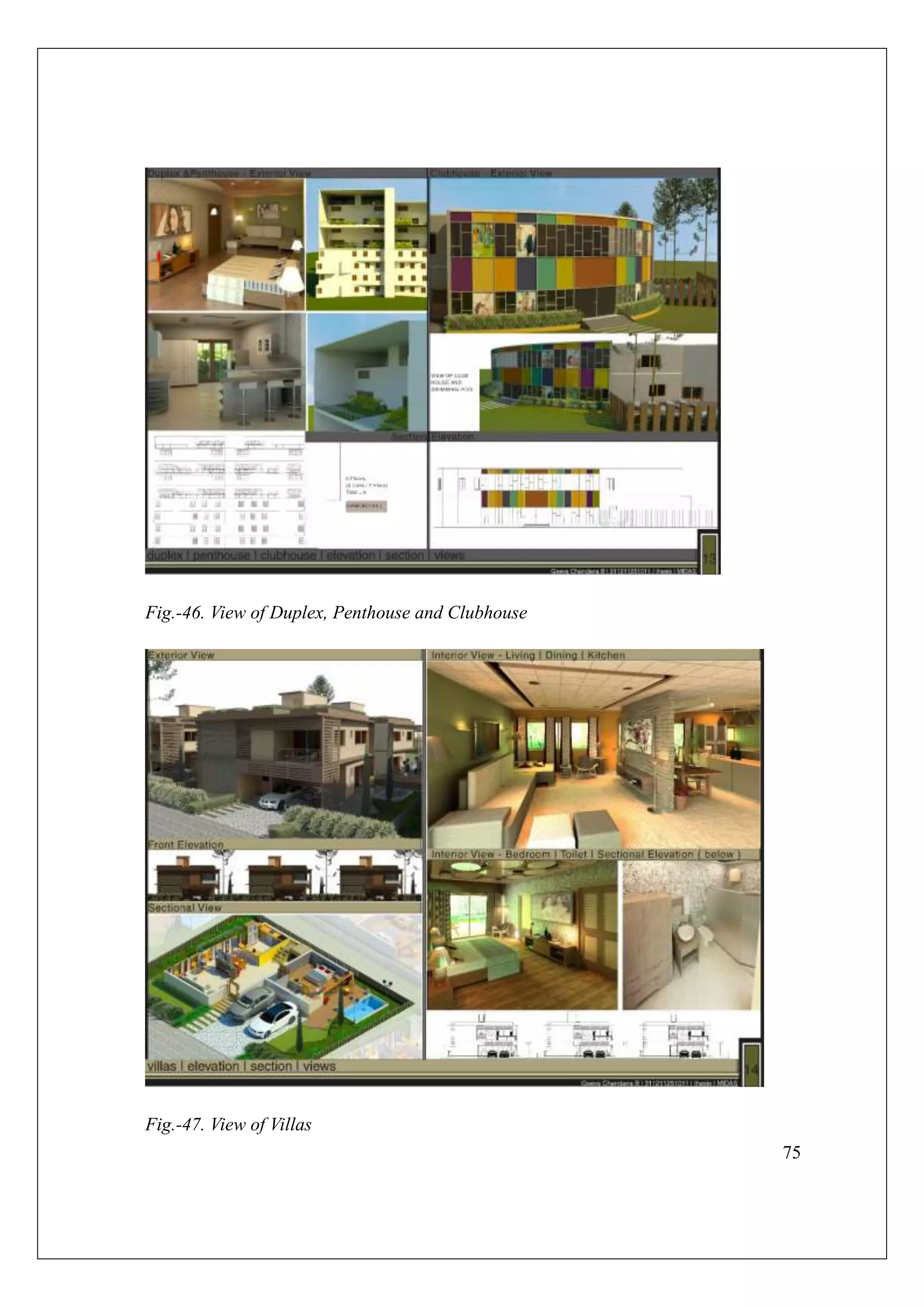 75
Fig.-46. View of Duplex, Penthouse and Clubhouse
Fig.-47. View of Villas
 