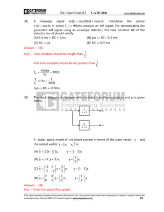 Gate ece question paper with answers 2011
