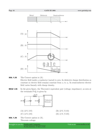 Gate ee 2005 with solutions | PDF