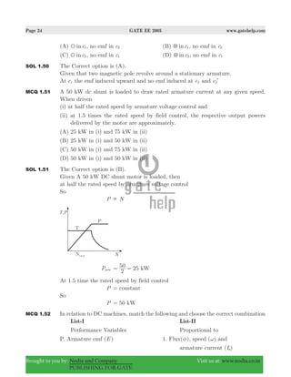 Gate ee 2005 with solutions | PDF